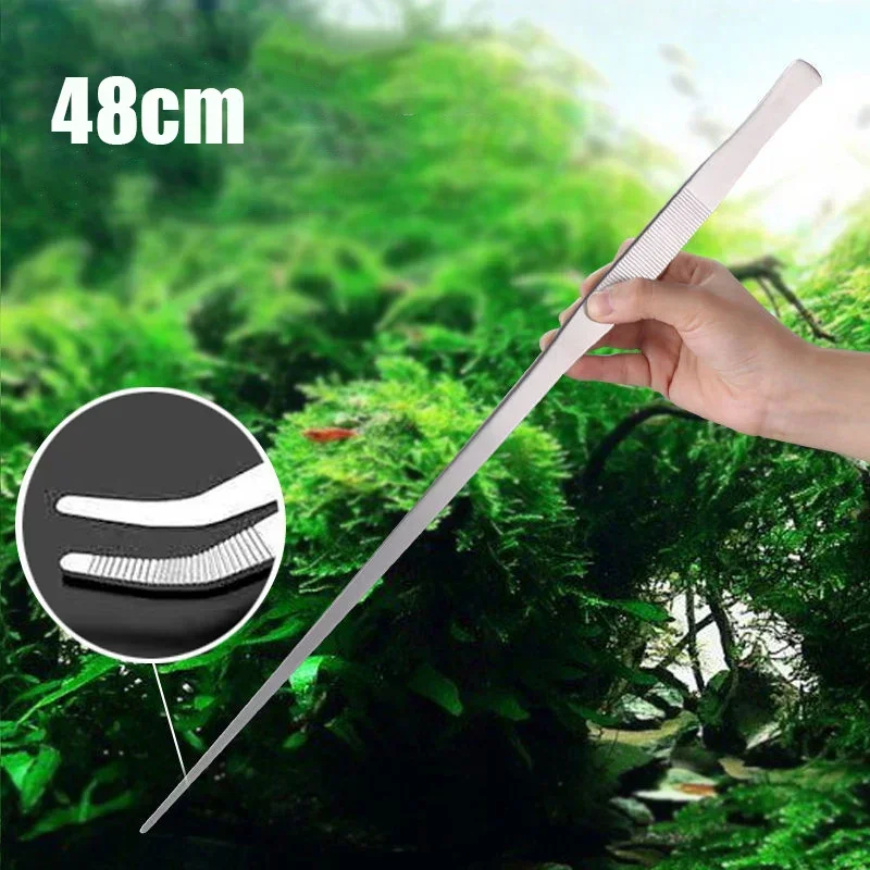 Aquasoil Substrate - 48 cm Edelstahl Pinzette Aquarium Wasserpflanzen