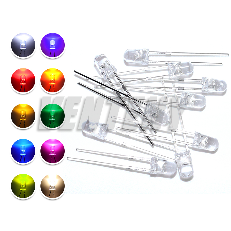 Ludwigia Super Red - 100 Stück 3 mm LED-Dioden, ultrahell,