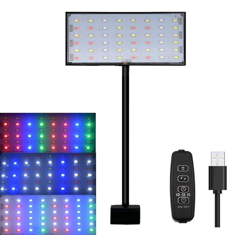 Aquarium Plant Ornament - Aquarium Fischbecken Vollspektrum LED-Beleuchtung mit Zyklus-Timer,